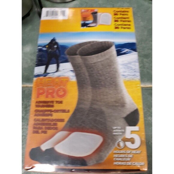 Heat Pro Adhesive Toe Warmers NEW 30 Pairs / Box 5 Hours Of Heat - Picture 1 of 5